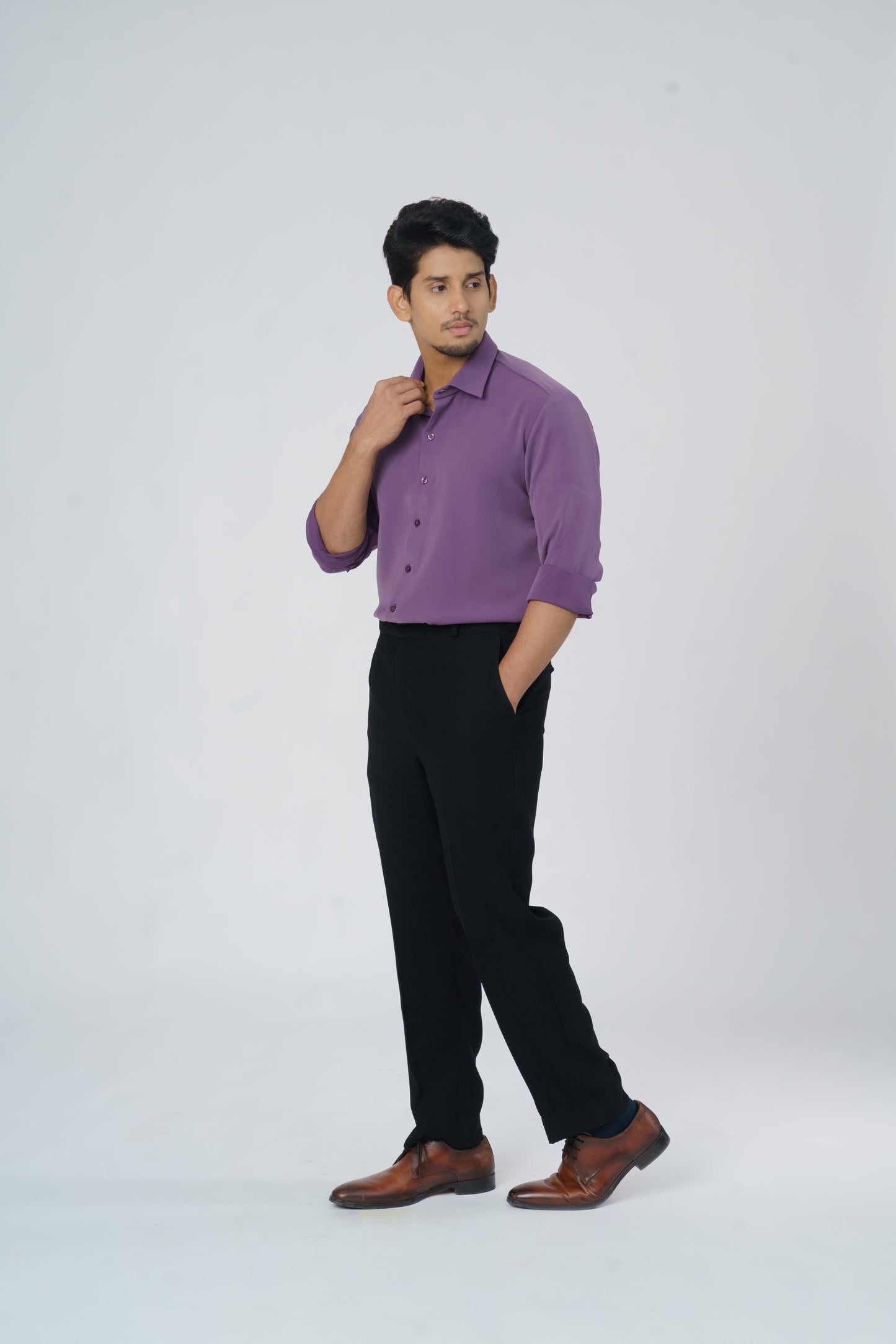 Dark Purple solid shirt