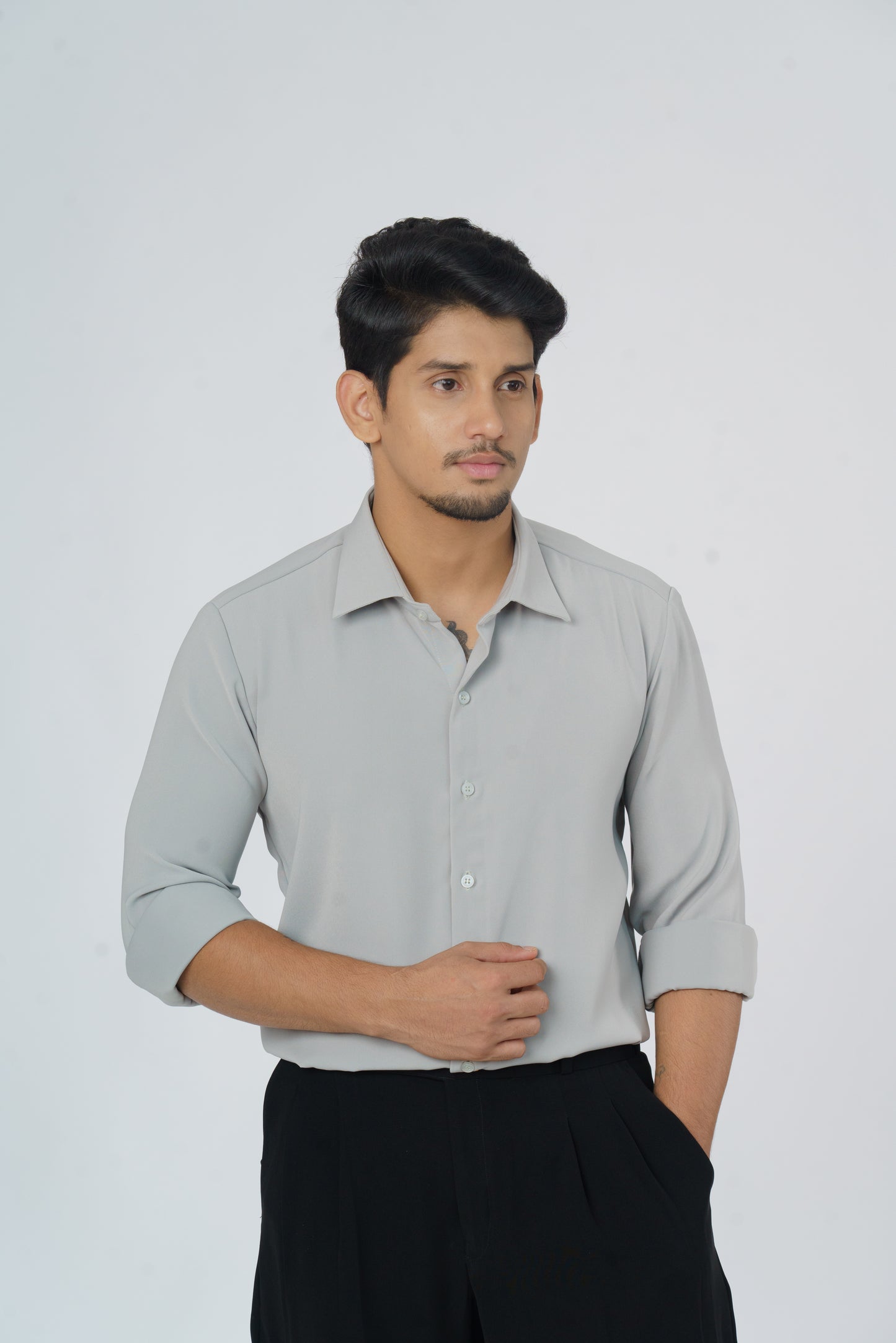 Light Green solid shirt