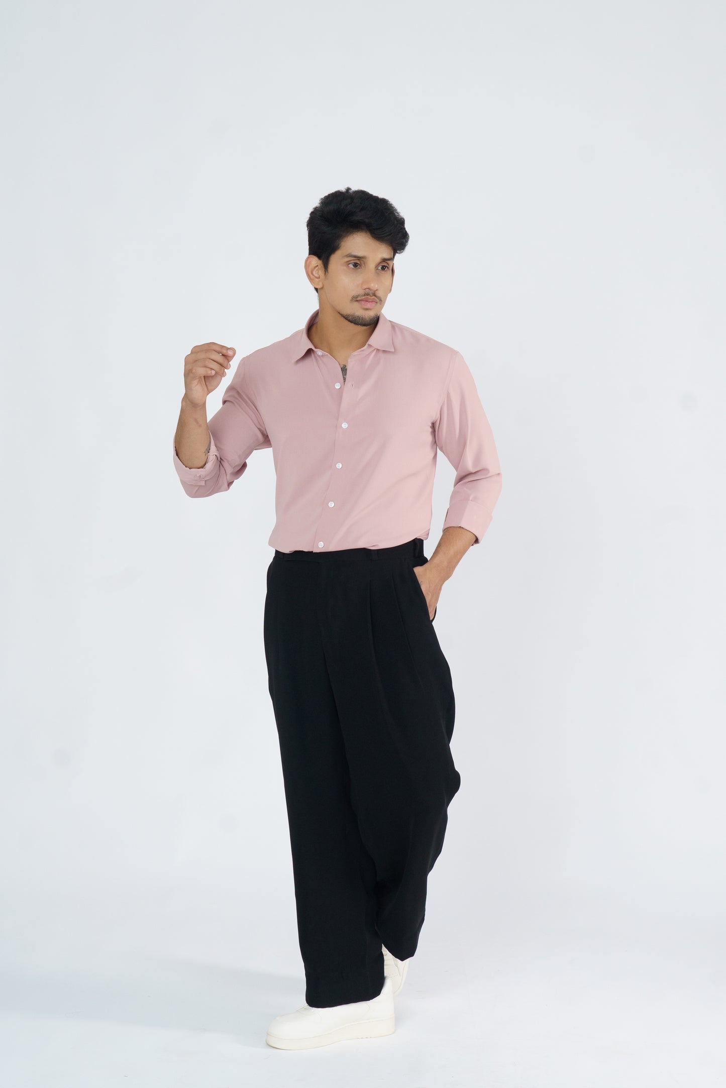 Light Pink plain soft shirt