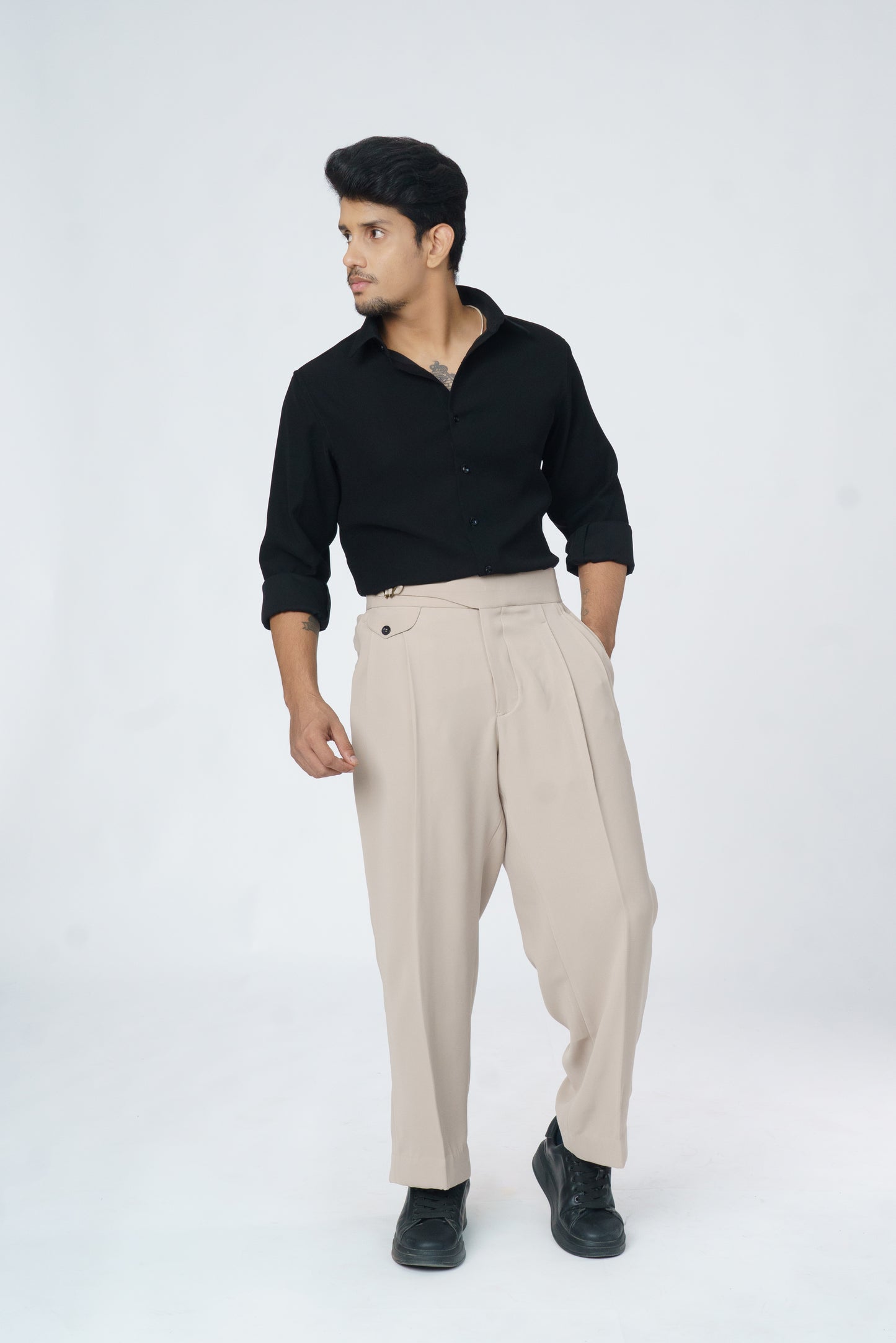 Comfortable Beige Korean pant