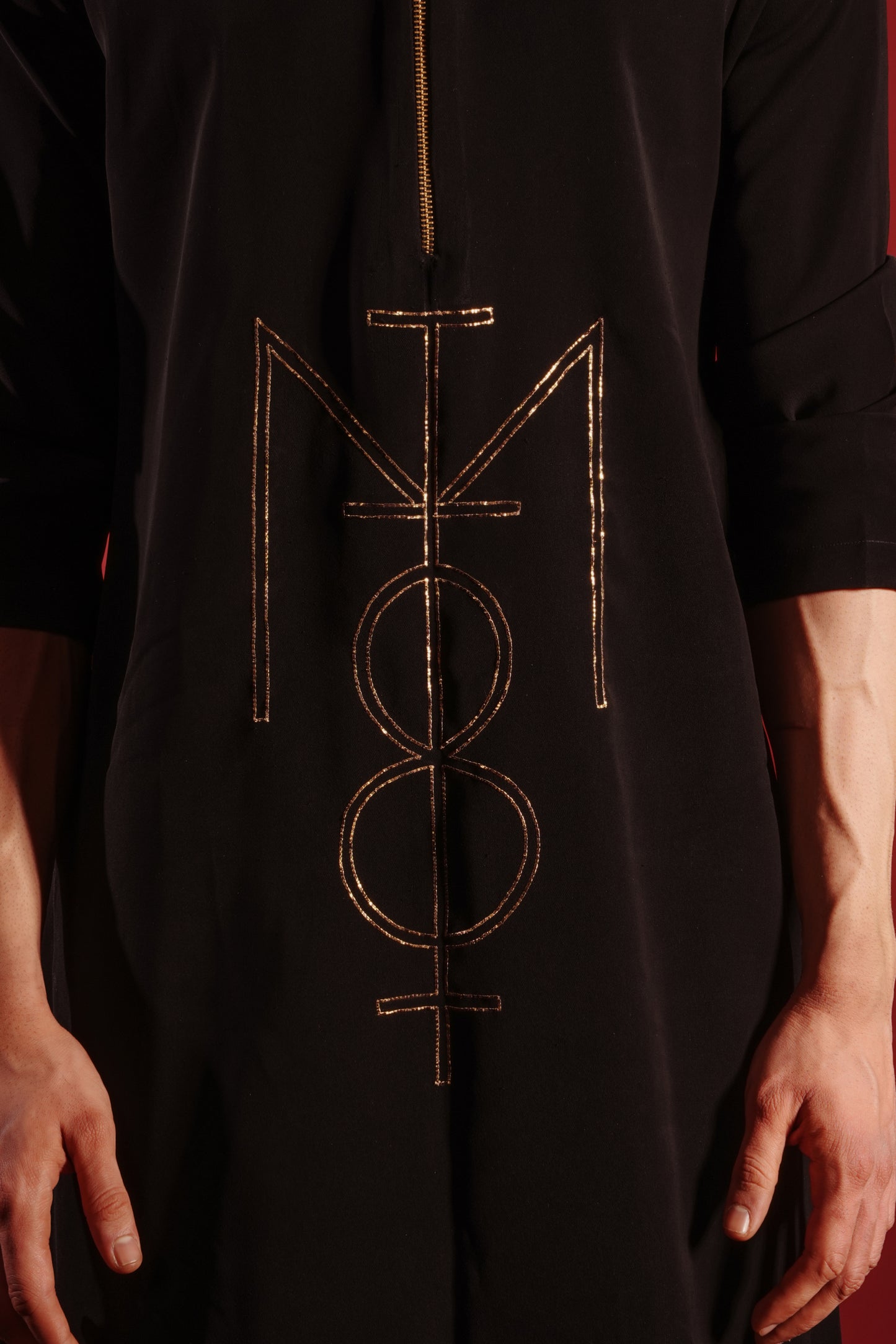 I Love Myself - Black Designer Kurta