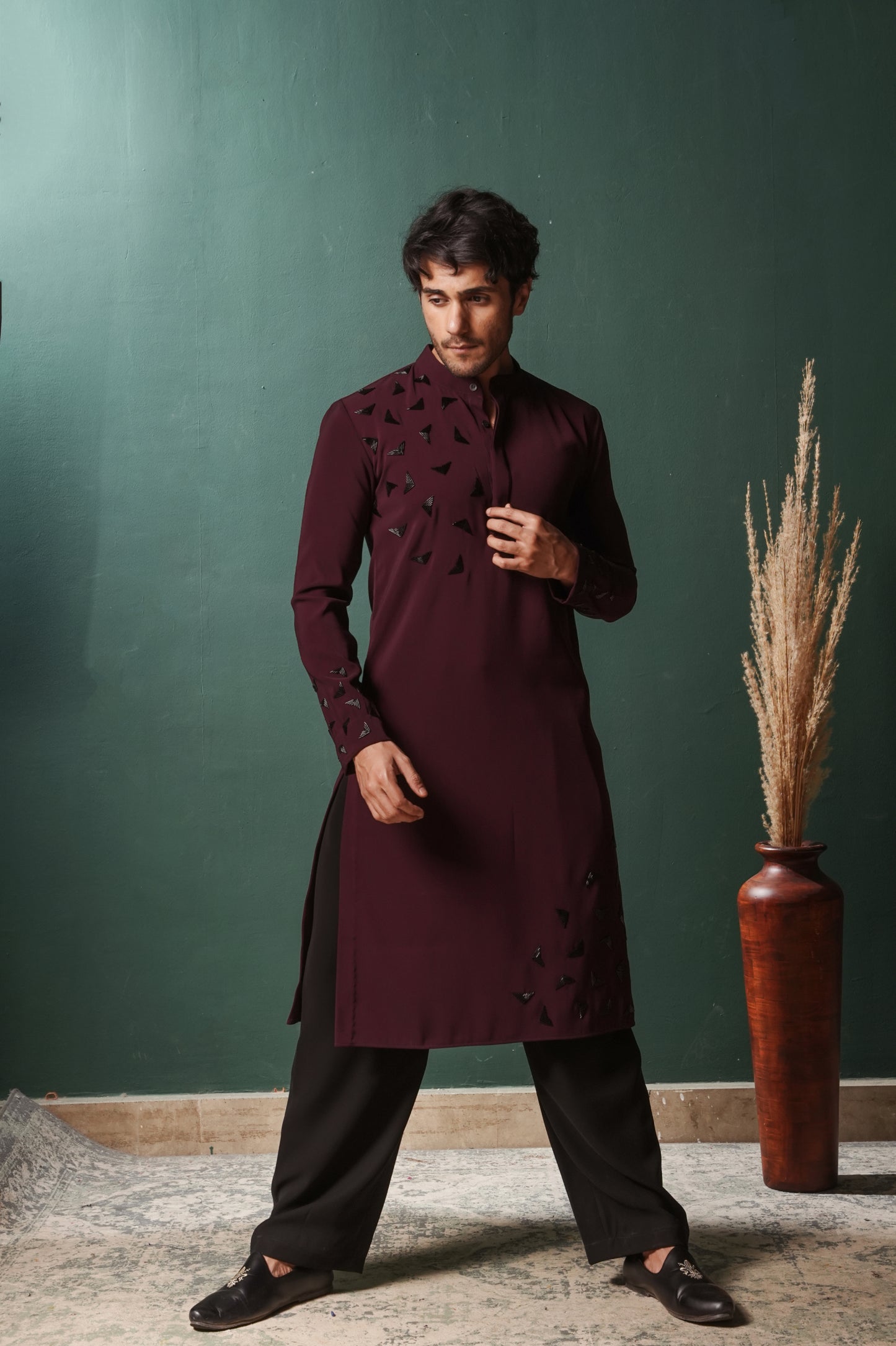 Showstopper Burgundy Kurta