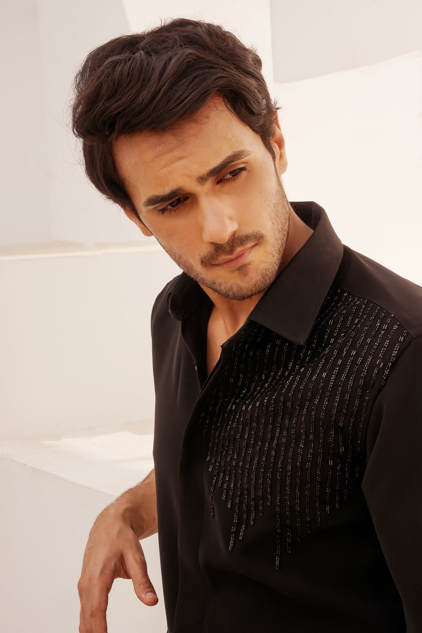 Black Embezelled Shirt