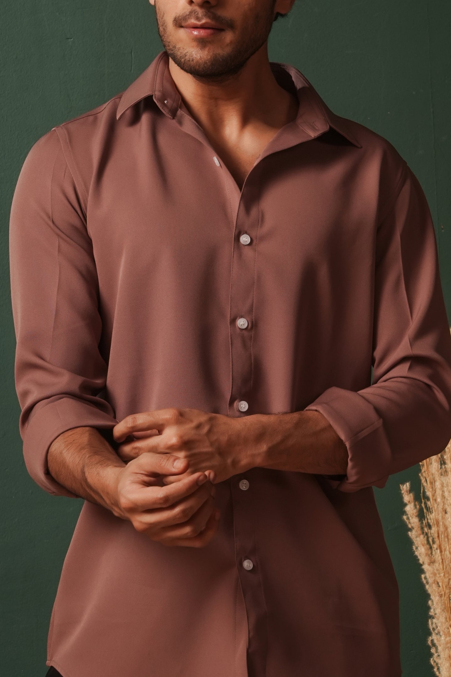 Premium Brown Solid Shirt