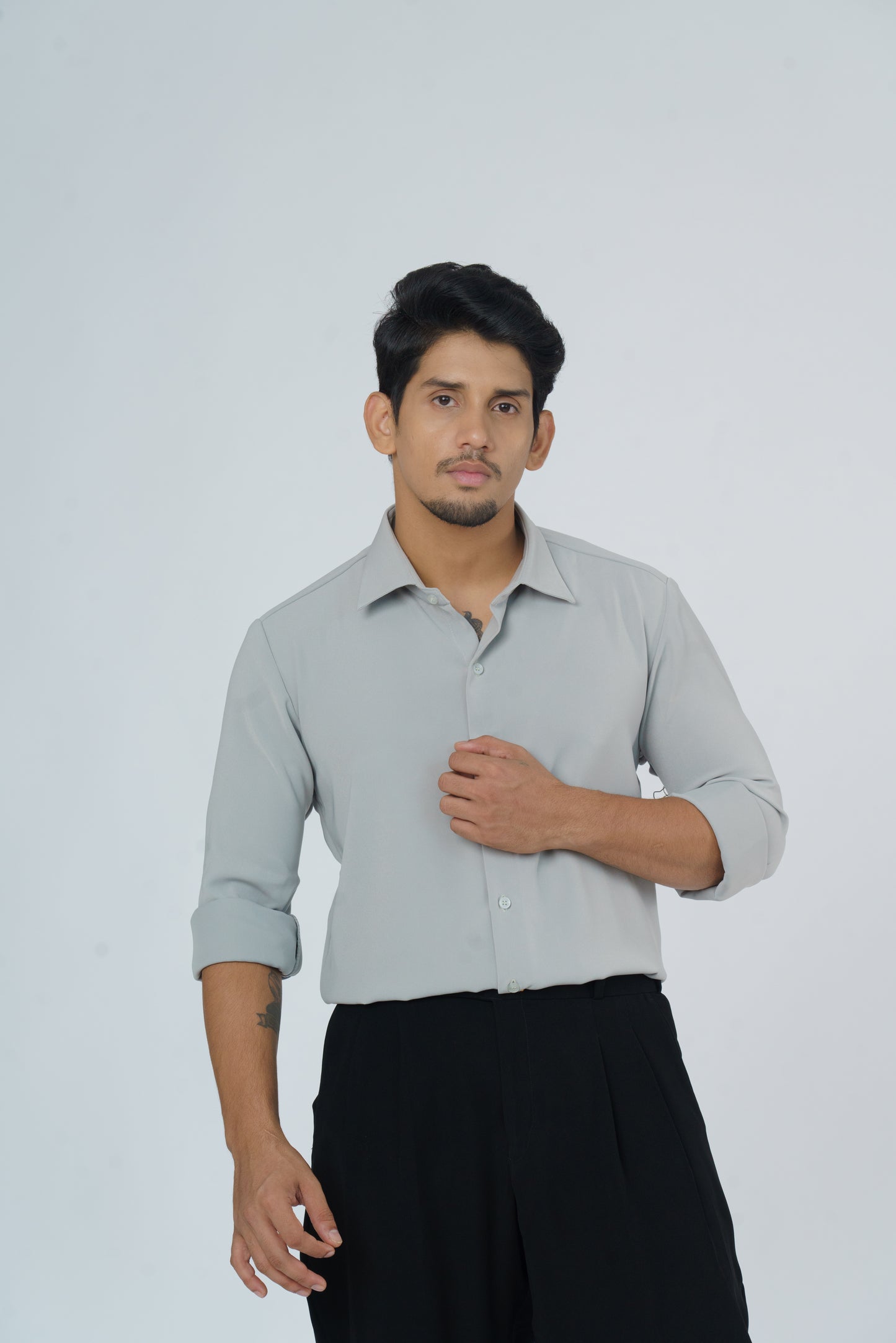 Light Green solid shirt