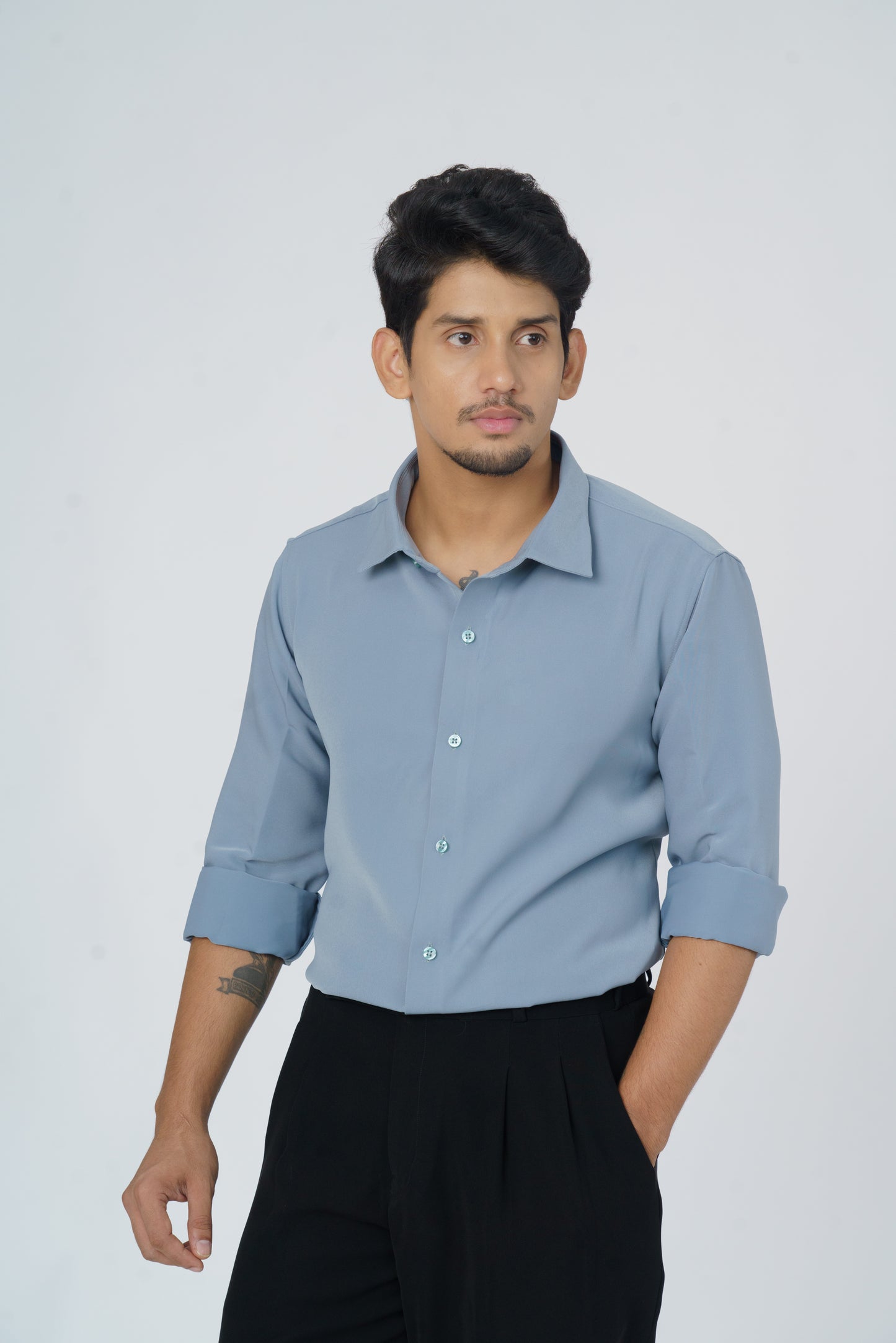 Blue shade solid shirt