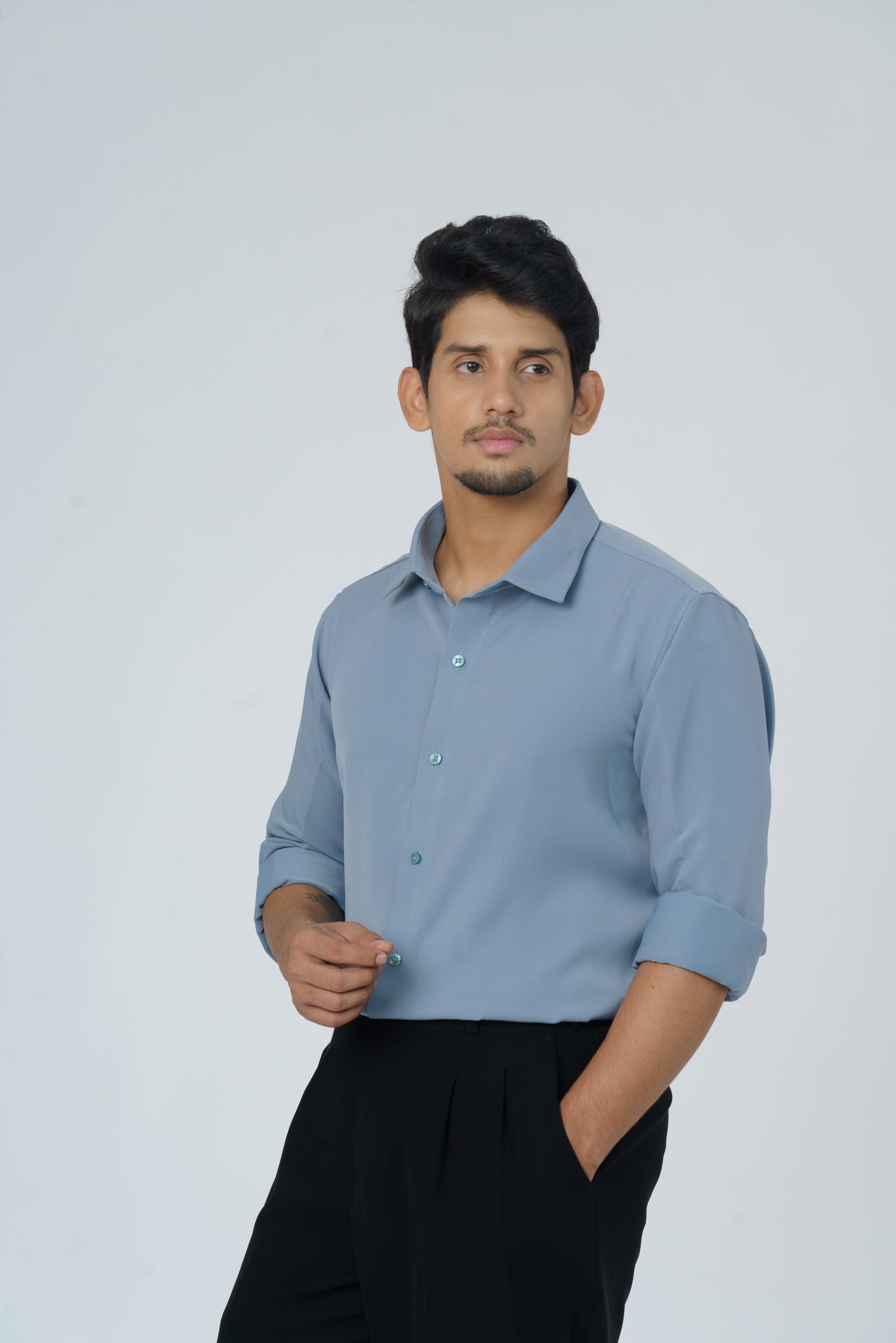 Blue shade solid shirt