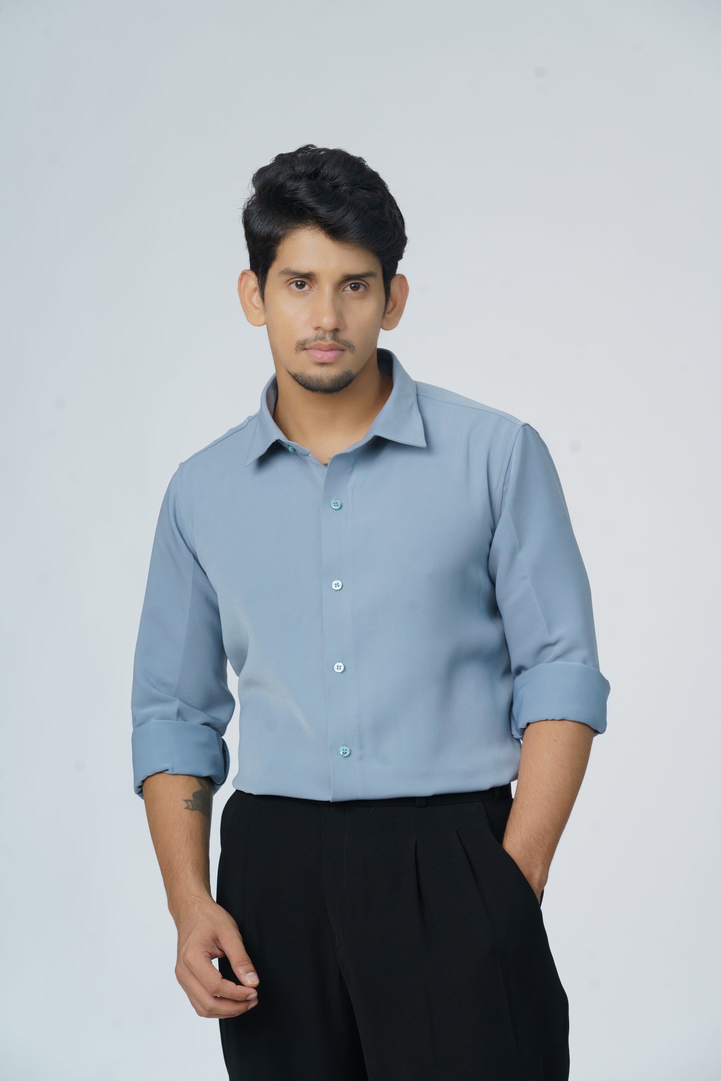 Blue shade solid shirt