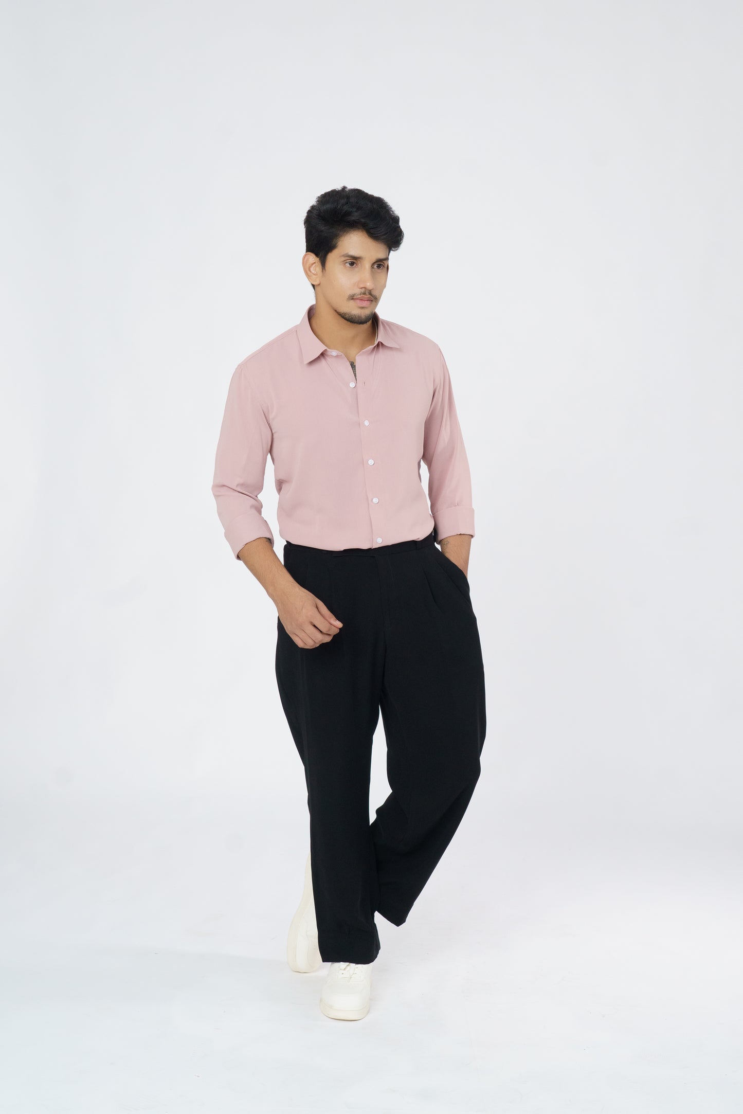 Light Pink plain soft shirt