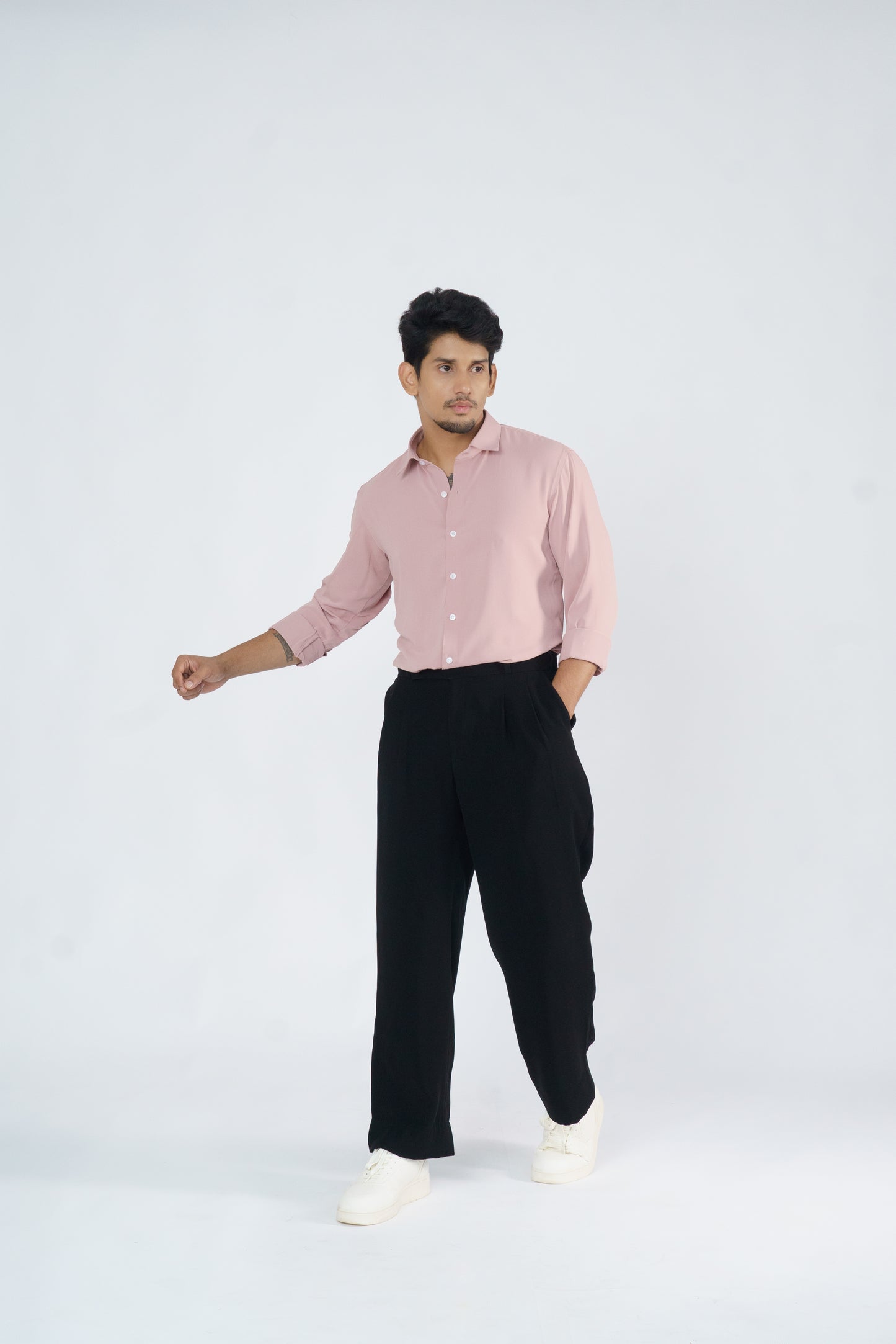 Light Pink plain soft shirt