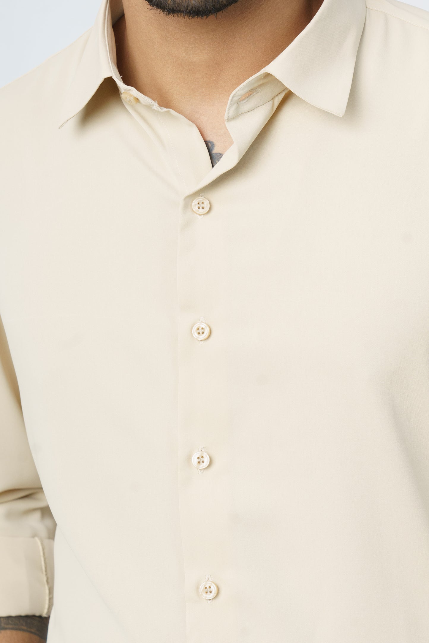 Light Beige plain soft shirt