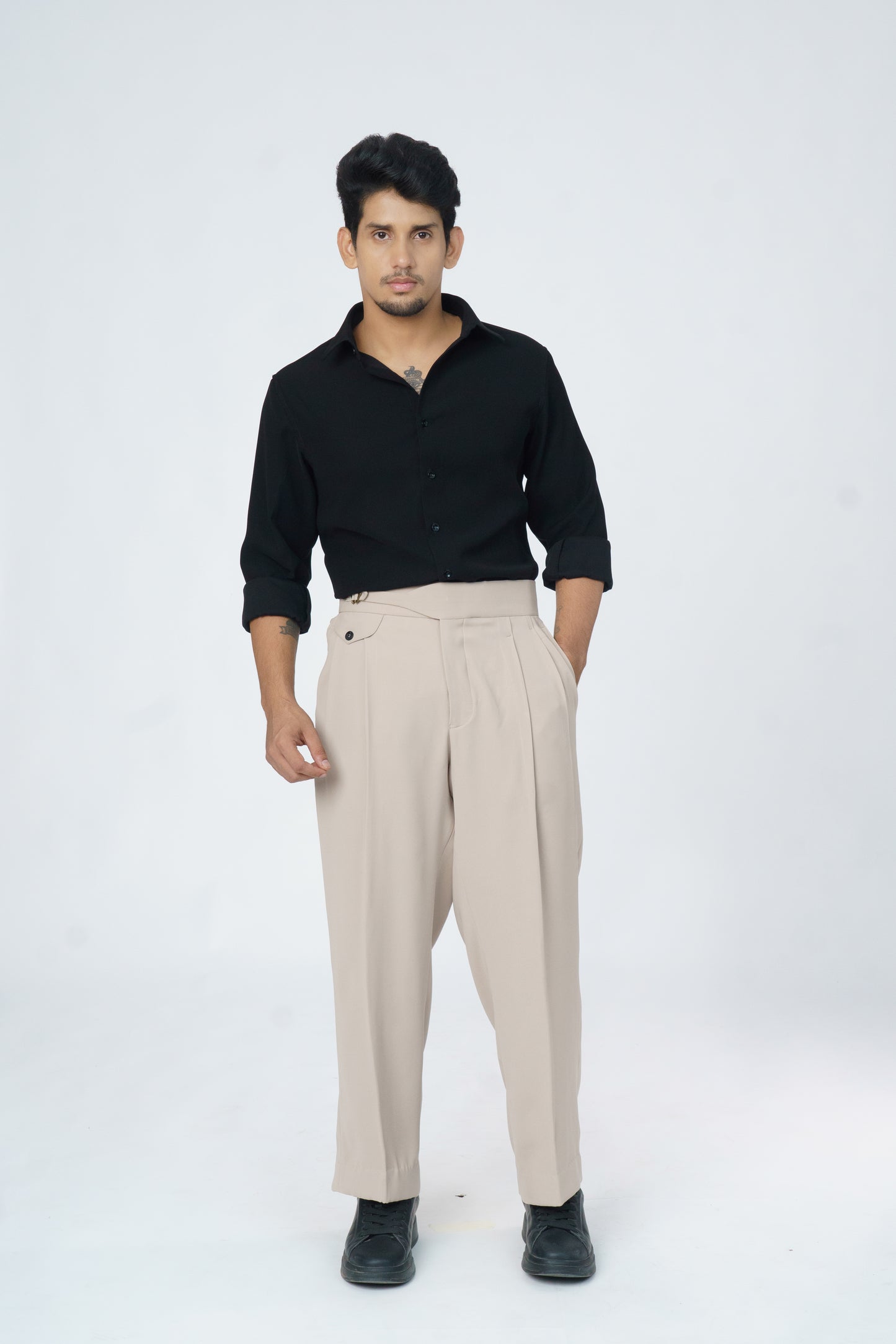 Comfortable Beige Korean pant