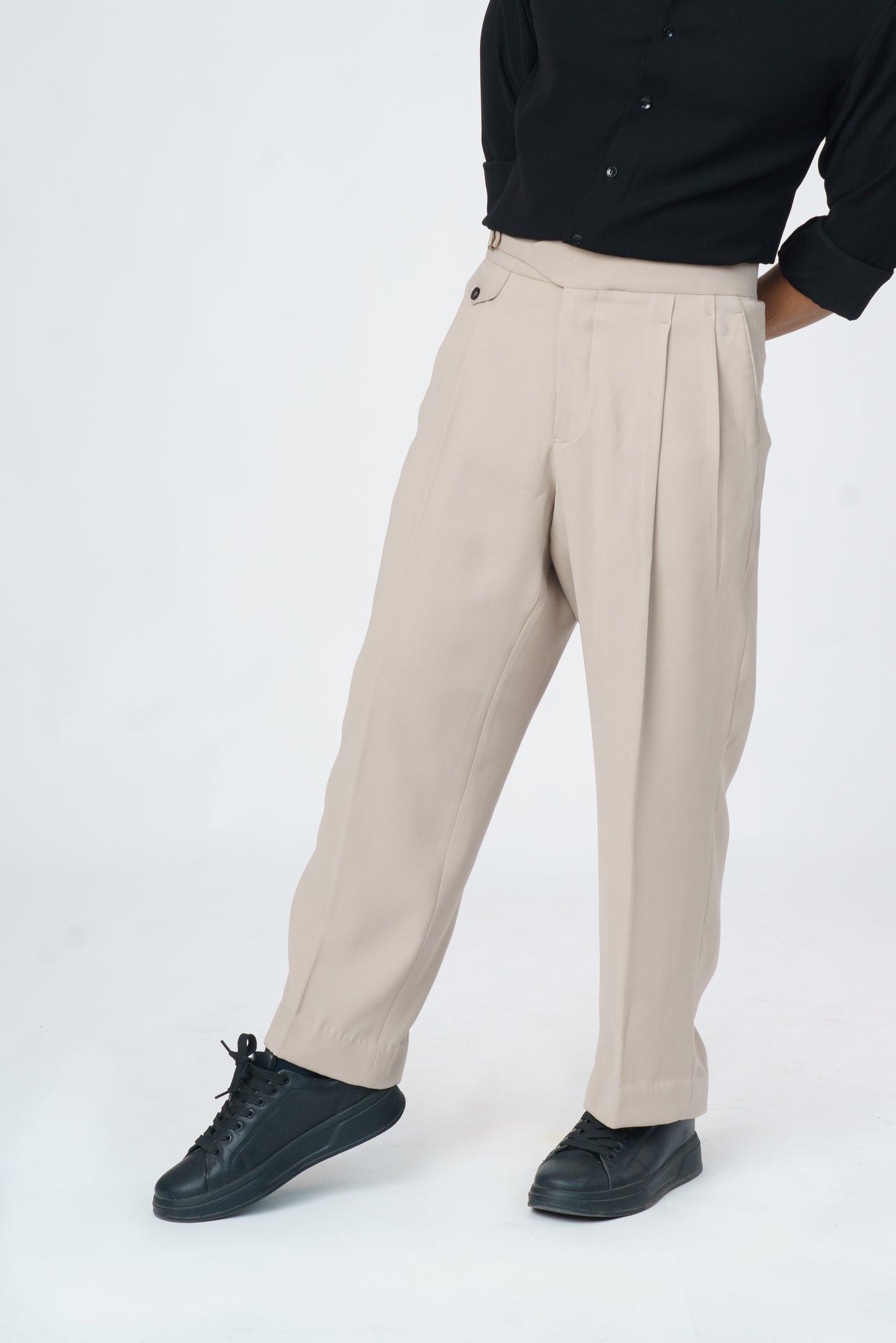 Comfortable Beige Korean pant