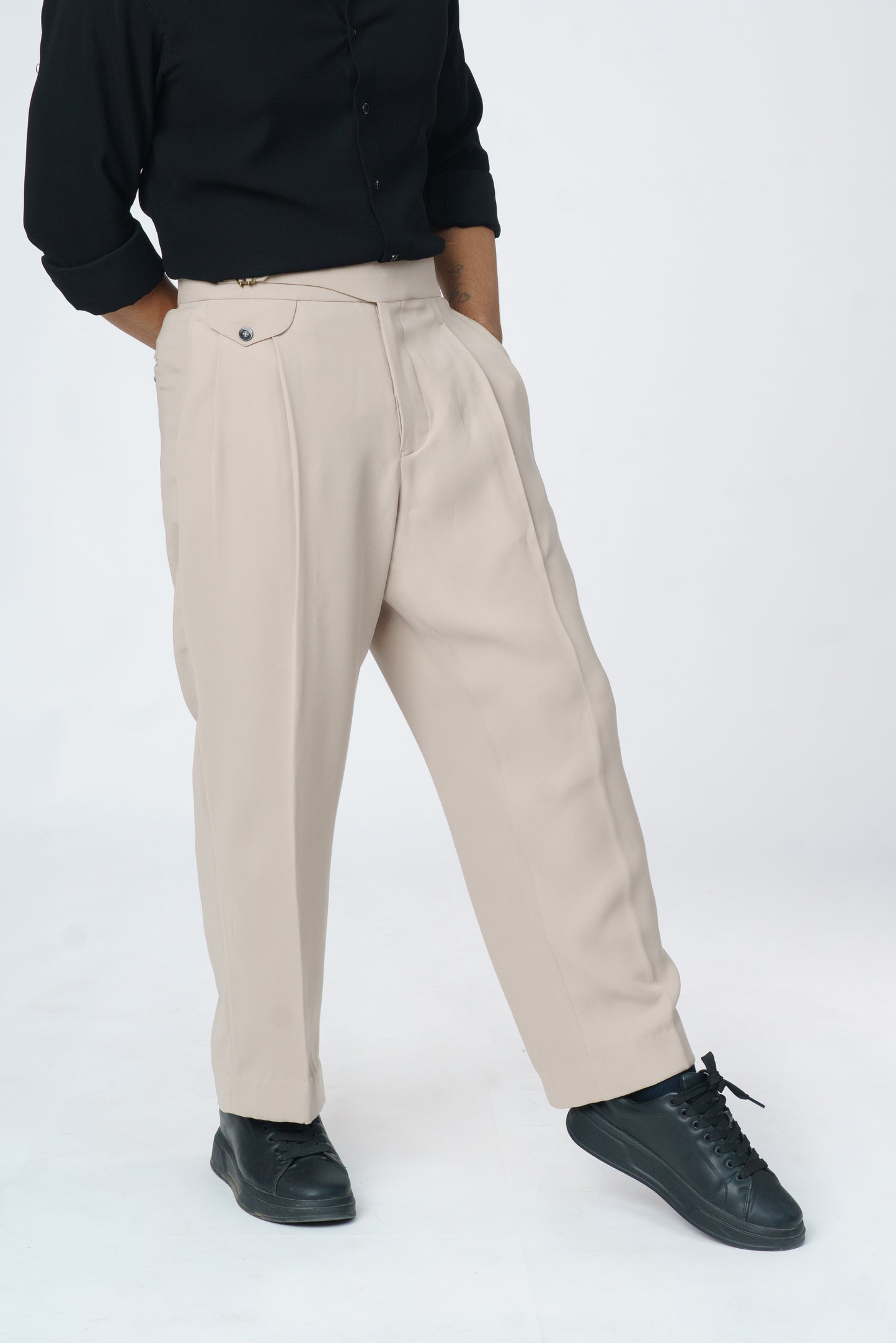 Comfortable Beige Korean pant