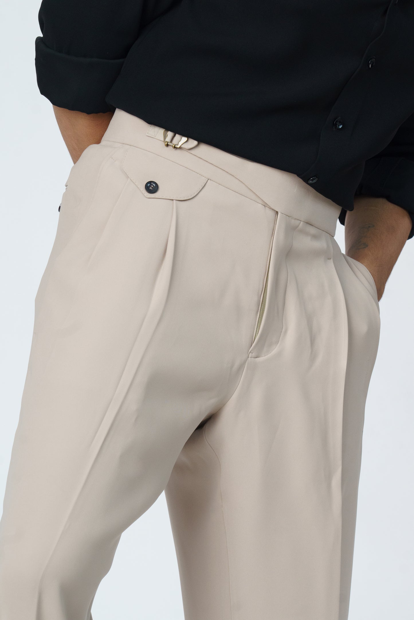 Comfortable Beige Korean pant