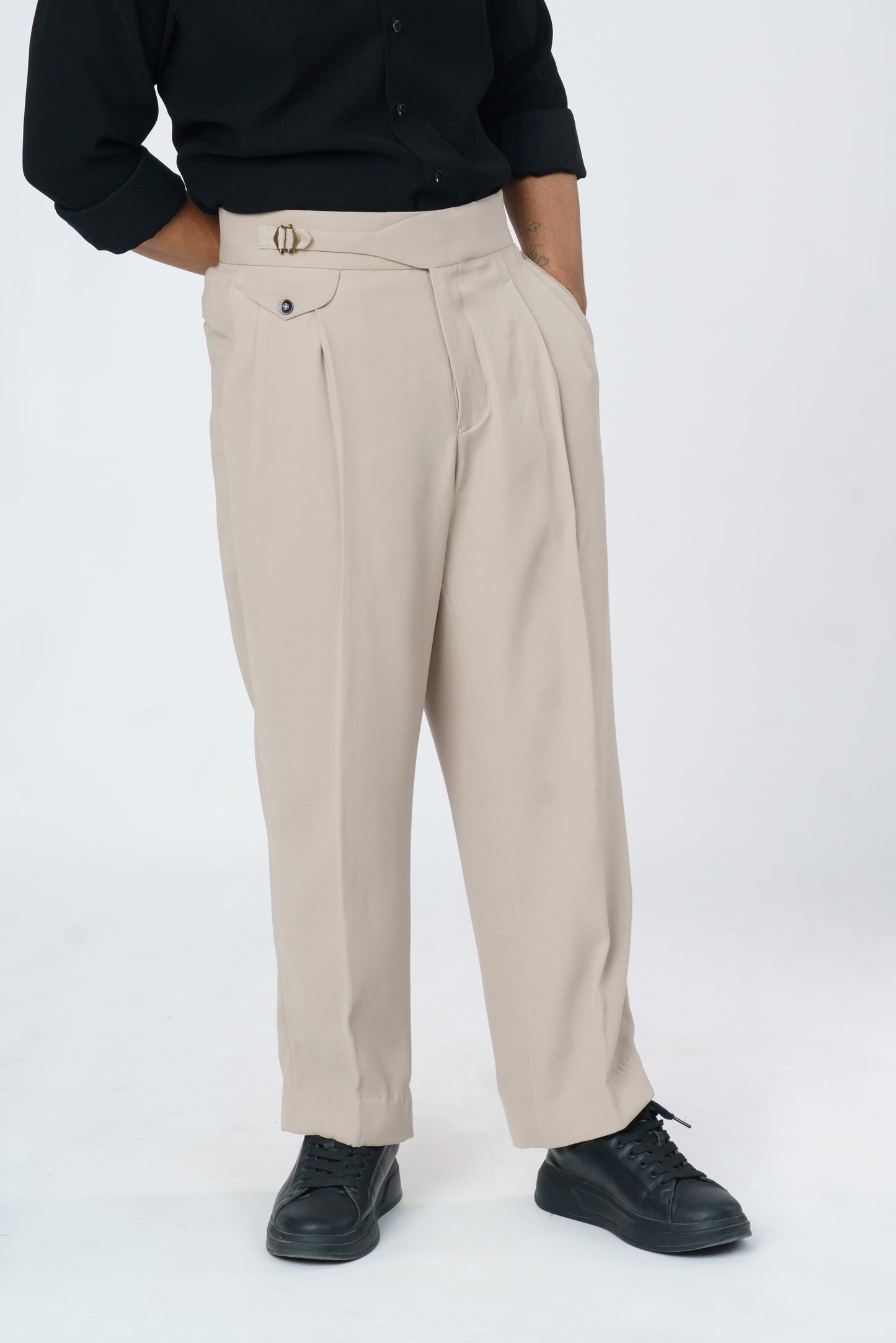 Comfortable Beige Korean pant