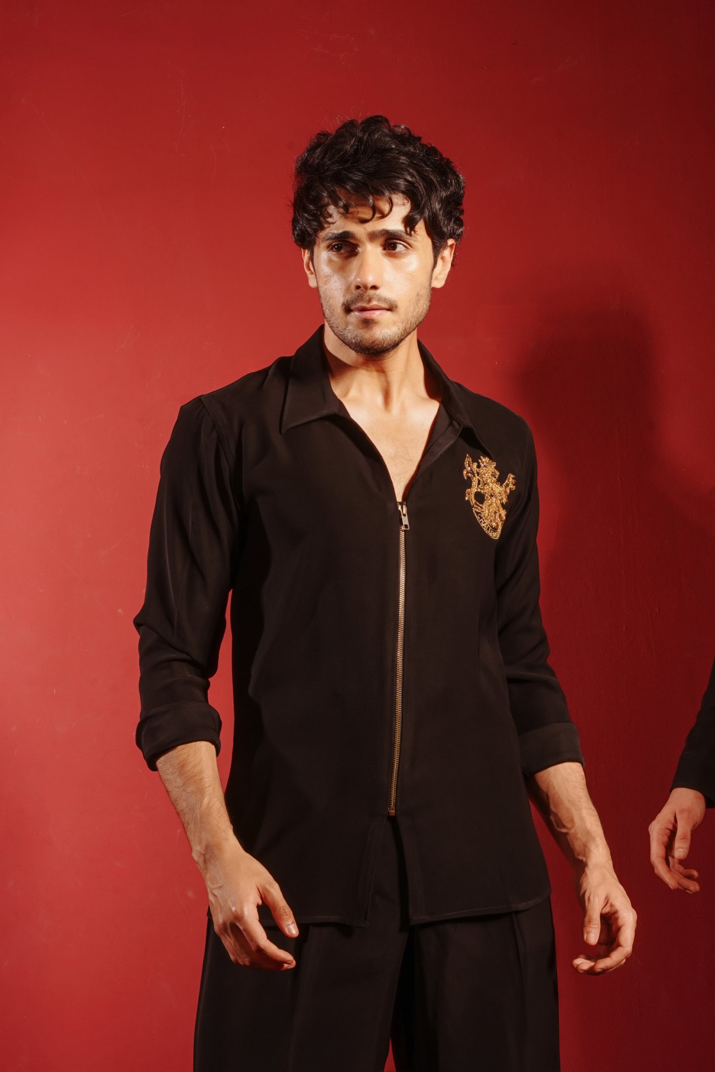 RCB logo on Luxury Black Shirt